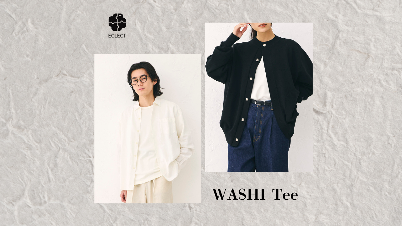 呼吸する、和紙Tシャツ