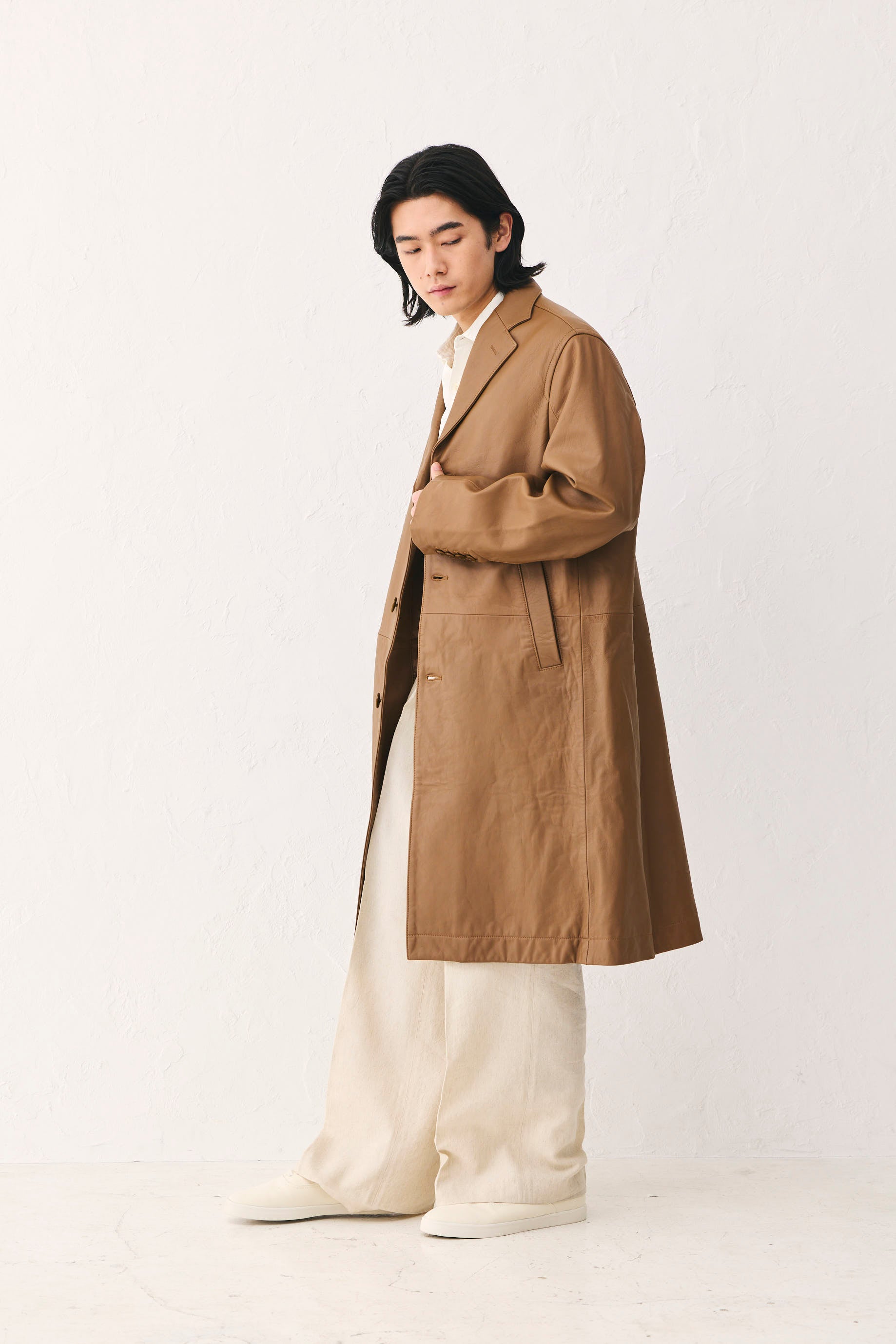 Leather coat Brown Unisex