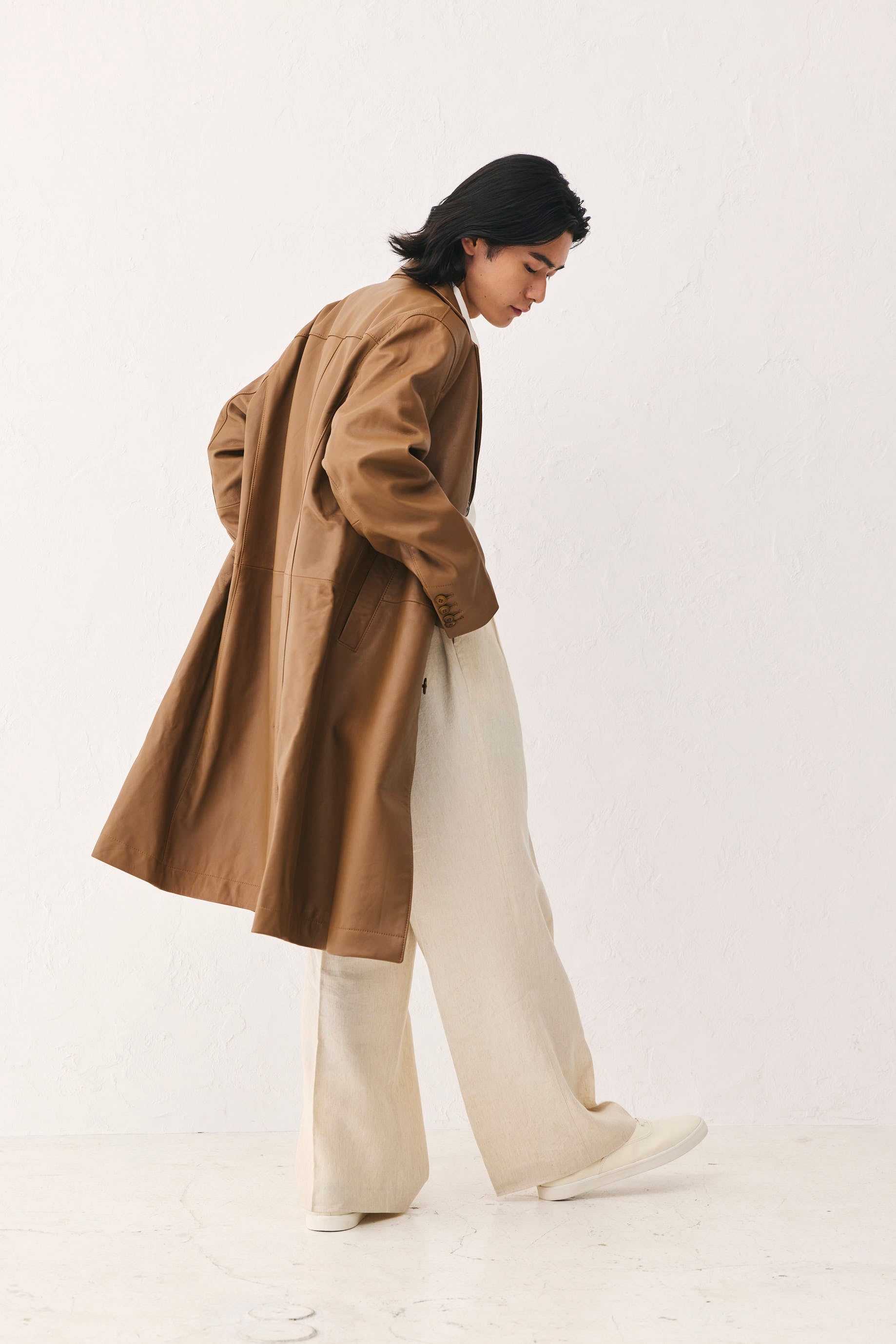 Leather coat Brown Unisex