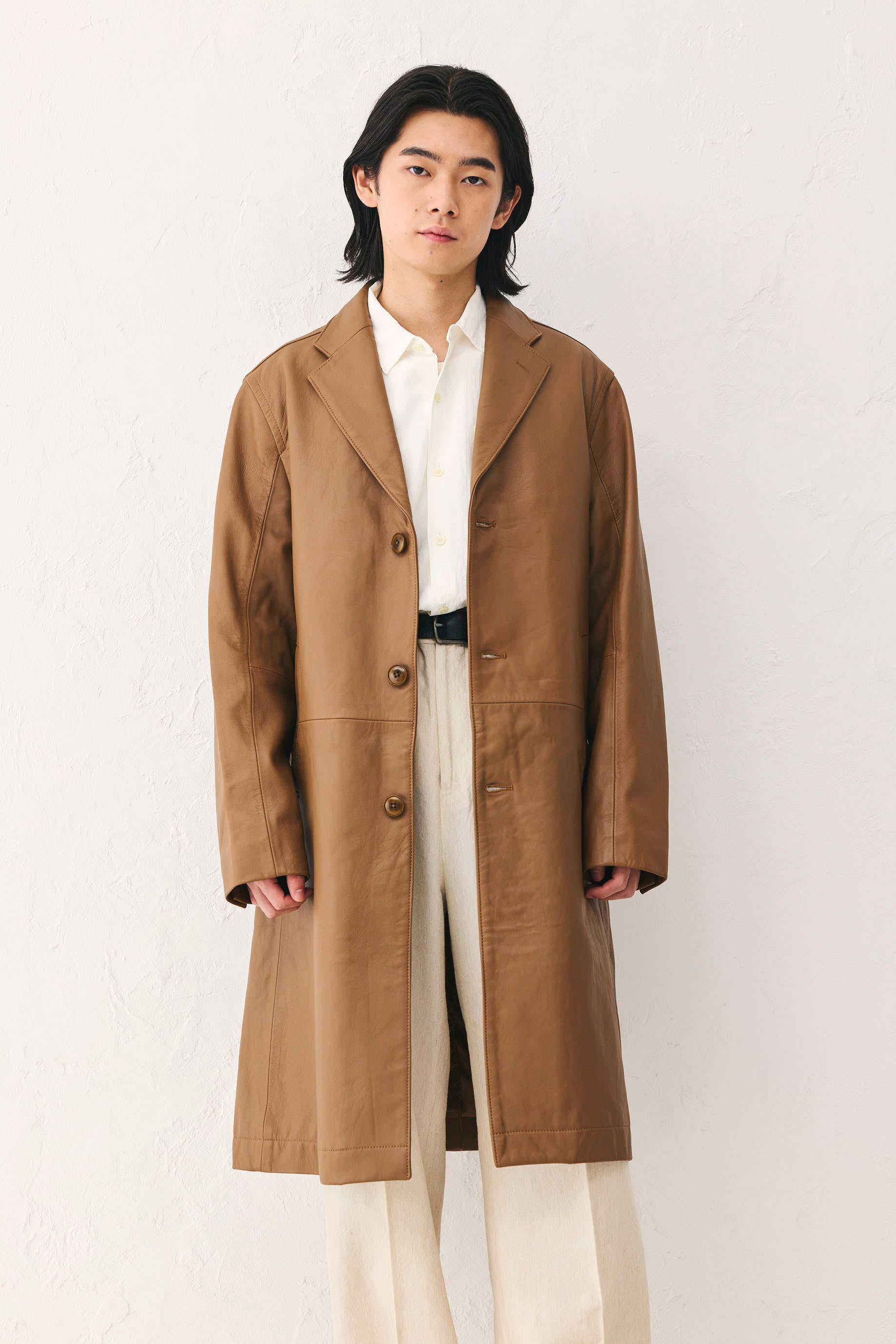 Leather coat Brown Unisex