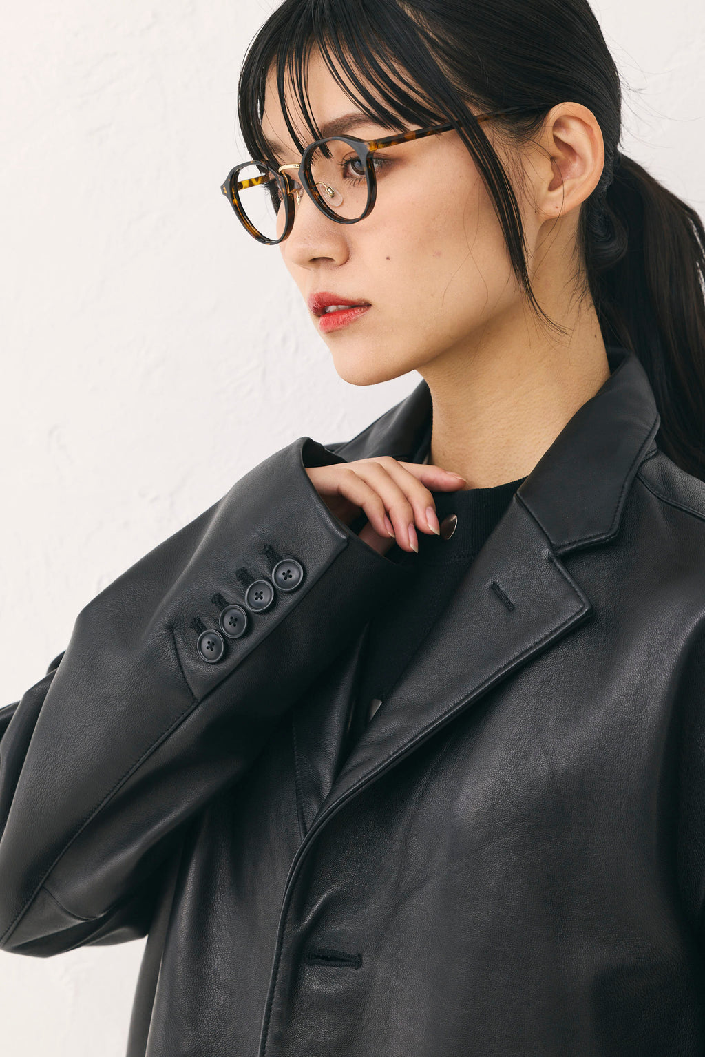 Leather coat Black Unisex