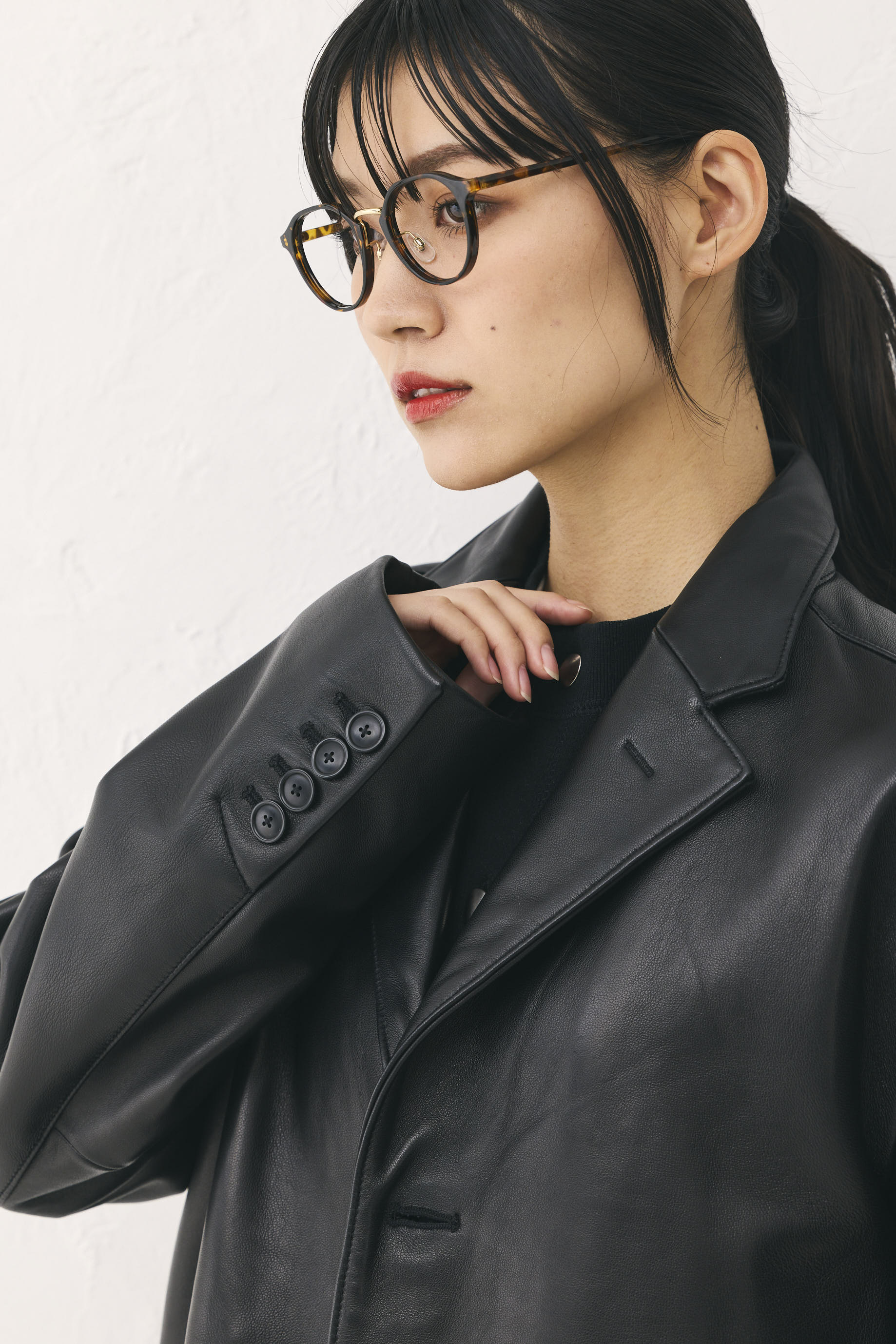 Leather coat Black Unisex