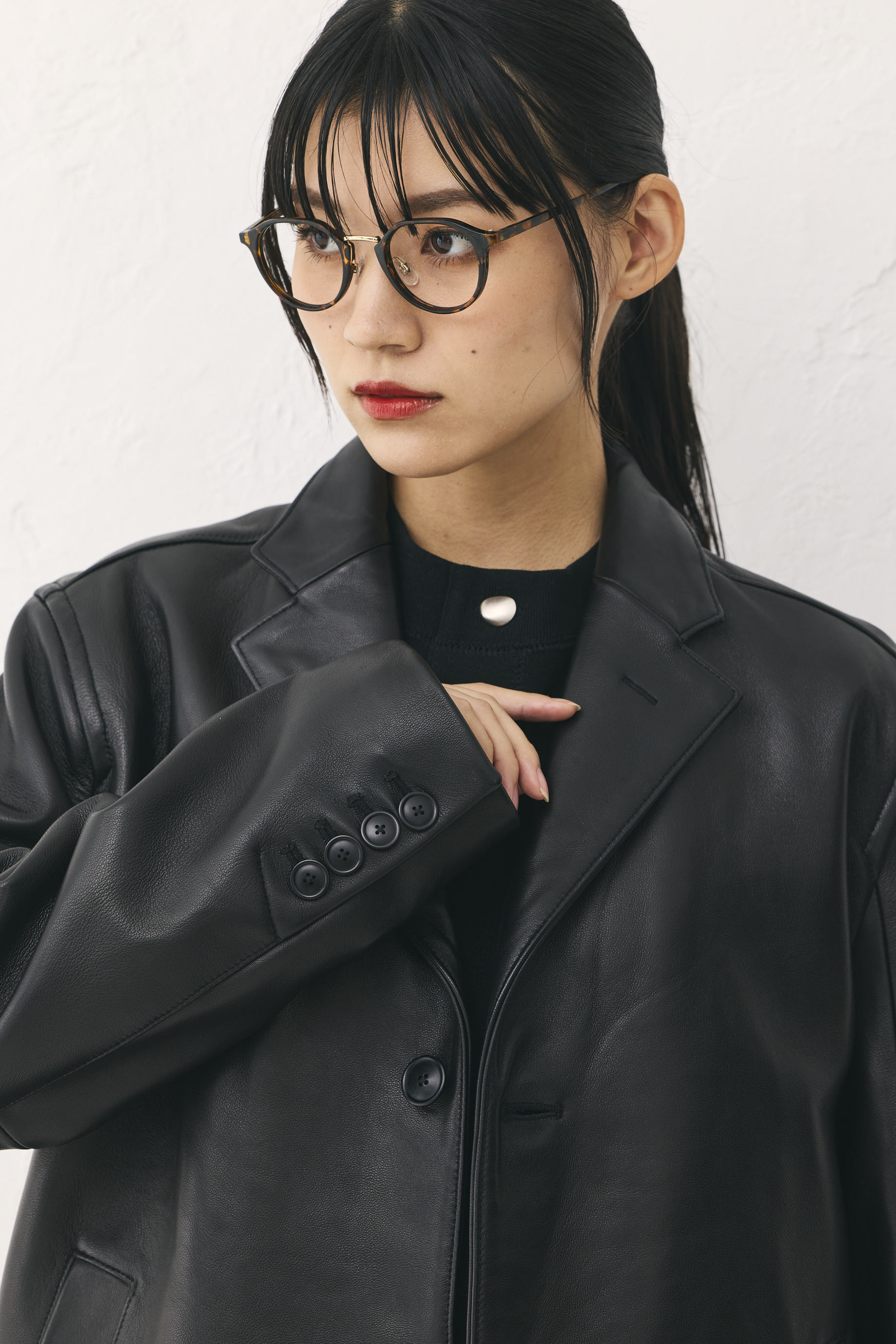 Leather coat Black Unisex