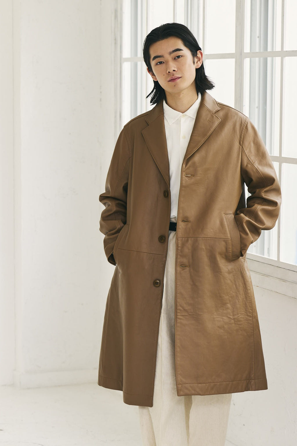 Leather coat Brown Unisex